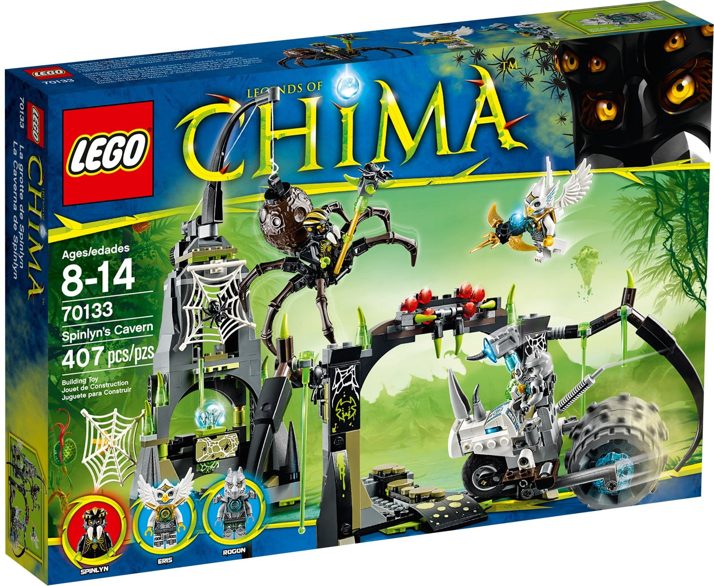 LEGO 70133 Spinlyn's Cavern Playset - Rhino Bike, CHI Battles