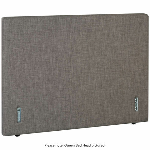 A.H. Beard Lunar Double Bed Head - 1200mm High - Platinum Grey Linen-Look Fabric - TRALUHDBL210468