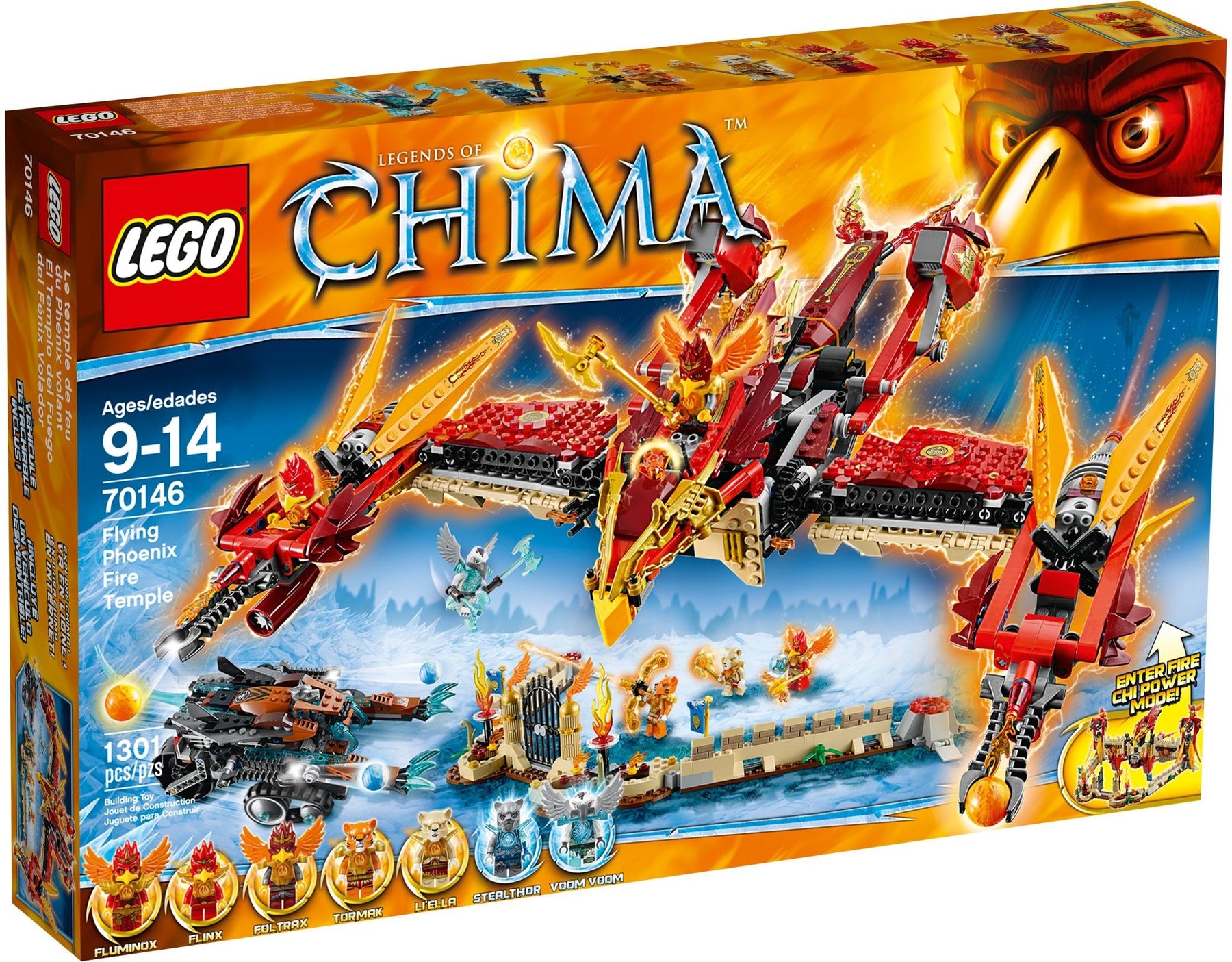 LEGO 70146 Flying Phoenix Fire Temple: CHI Power Showdown - SuperSaverAU - view 1