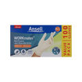 Vileda Ansell Workmates Latex Disposable Gloves 100pk Medium Large - Powder-Free - Hygienic Protection - Soft Natural Rubber Latex - SuperSaverAU - view 3