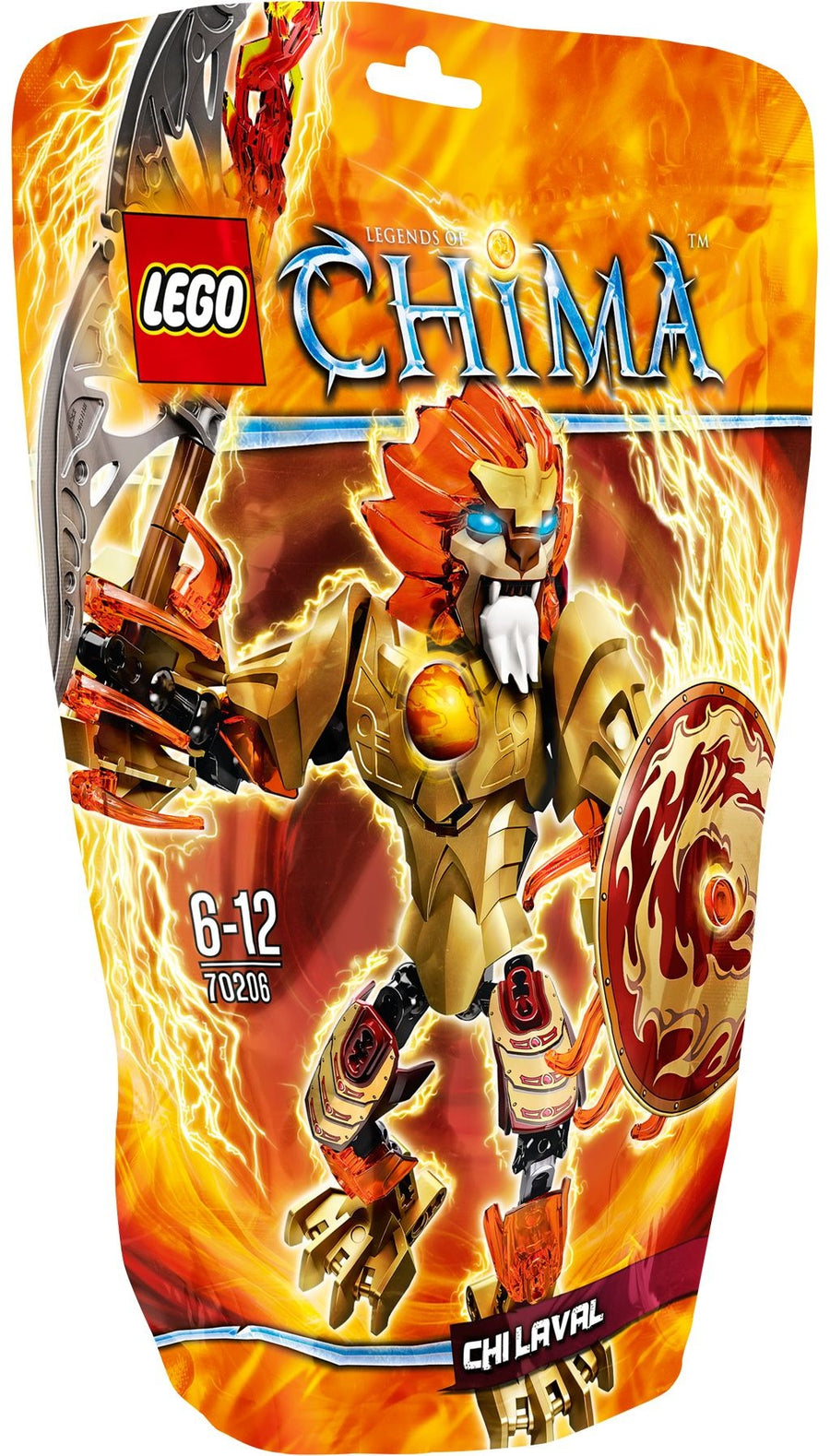LEGO 70206 CHI Laval - Buildable Lion Warrior Figure - SuperSaverAU - view 1