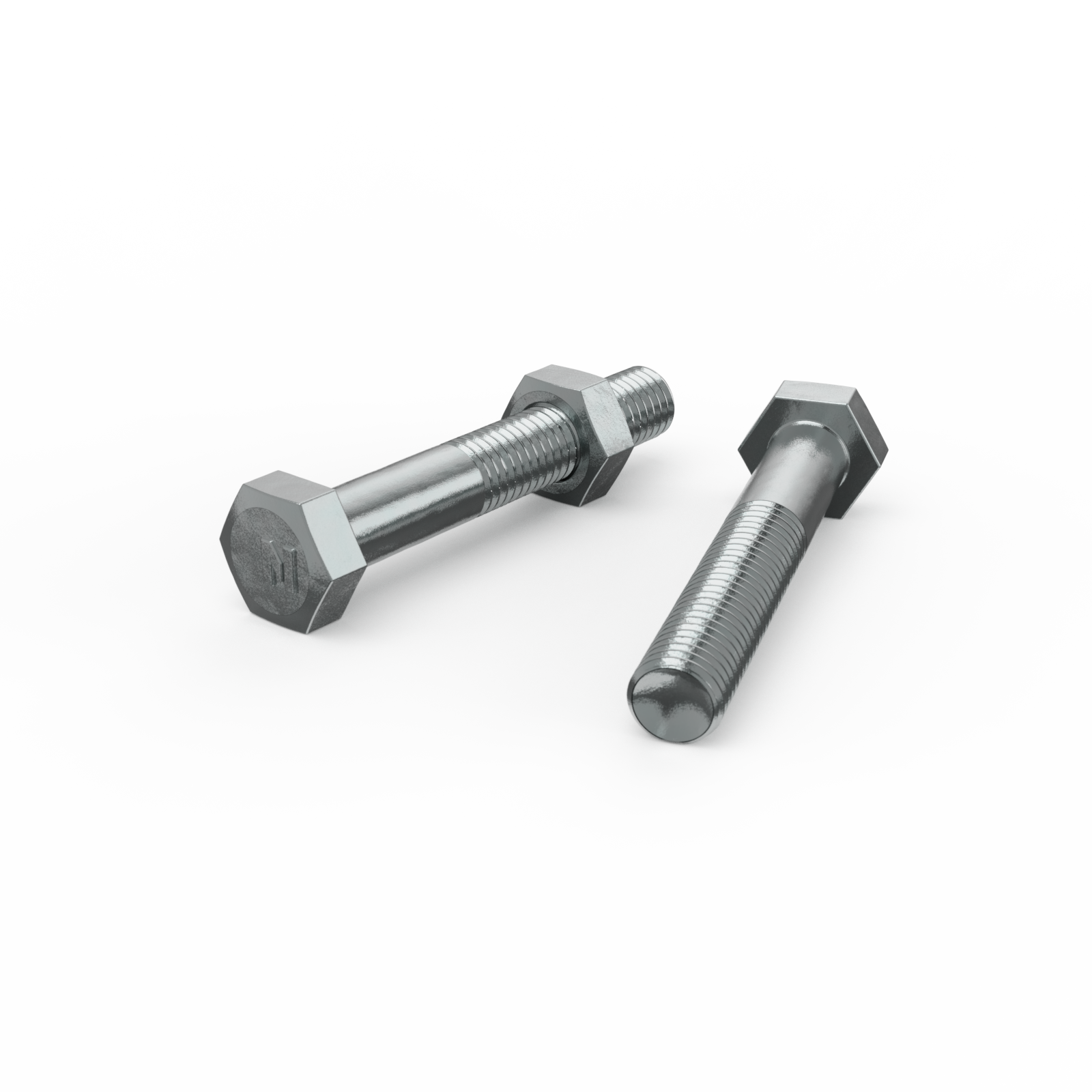 Zenith M10 x 65mm Zinc Plated Hex Head Bolt and Nut - Each