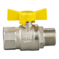 Kinetic 20mm Male Female Butterfly Handle Gas Ball Valve - Lead Free Brass - SuperSaverAU - view 1