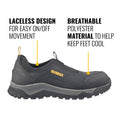DeWALT Black Stride Steel Cap Safety Work Shoe Size 6 - Water Resistant Leather, SRC