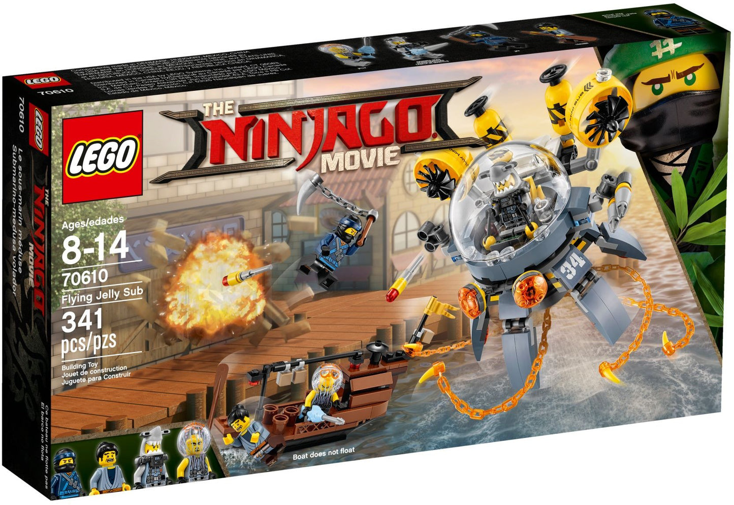 LEGO 70610 Flying Jelly Sub: NINJAGO Movie Jay vs. Shark Army