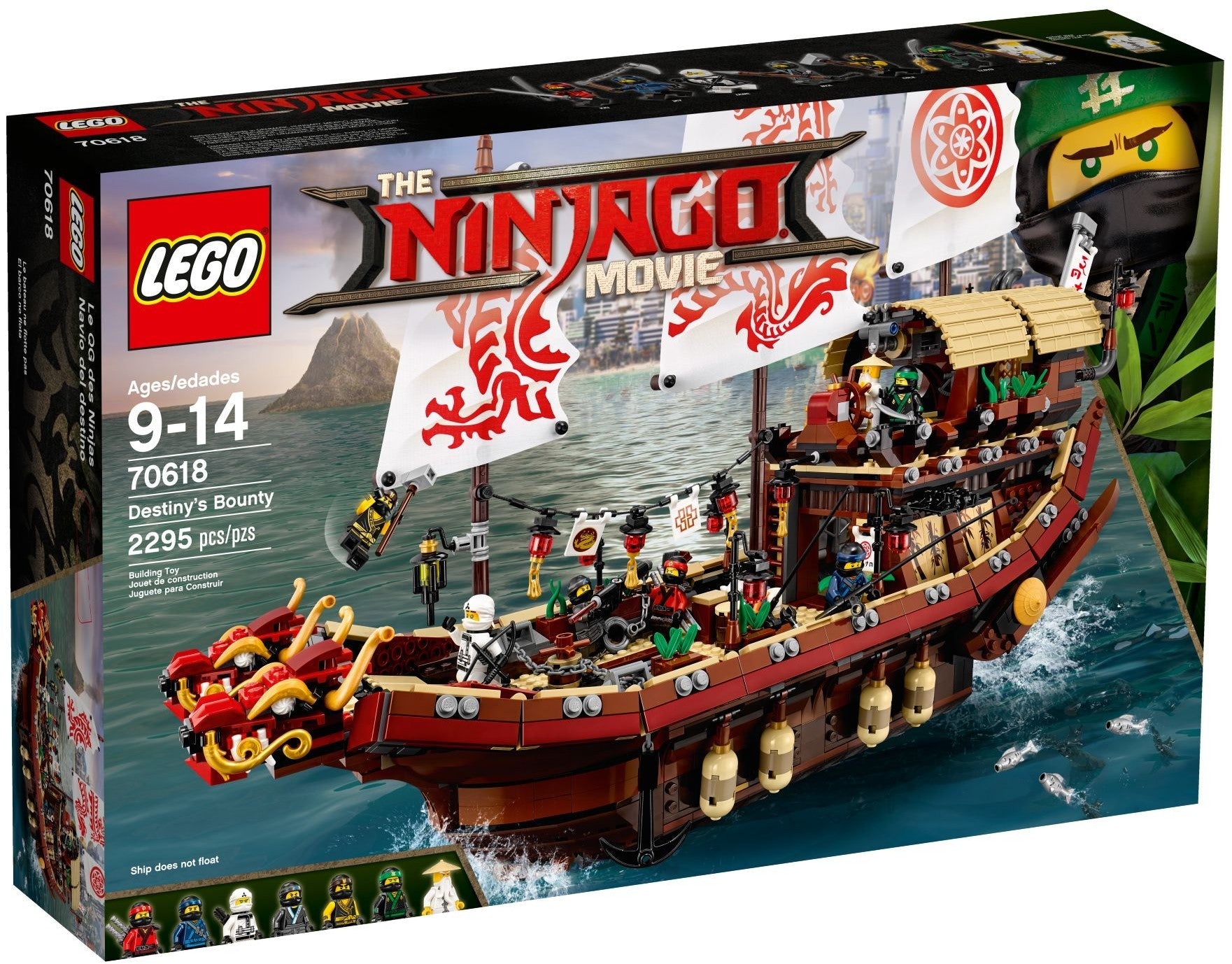 LEGO 70618 Destiny's Bounty: Ninja Ship & Training Base - SuperSaverAU - view 1