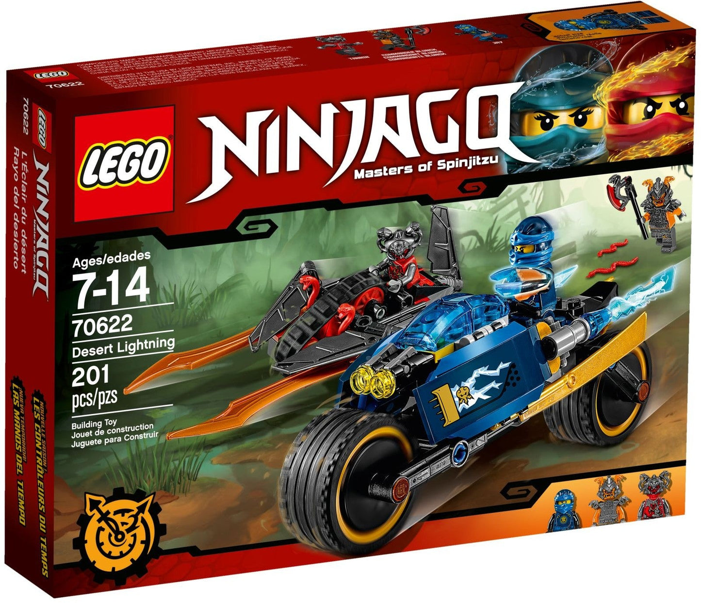 LEGO 70622 Desert Lightning - Jay's Ninja Bike vs. Vermillion Racer