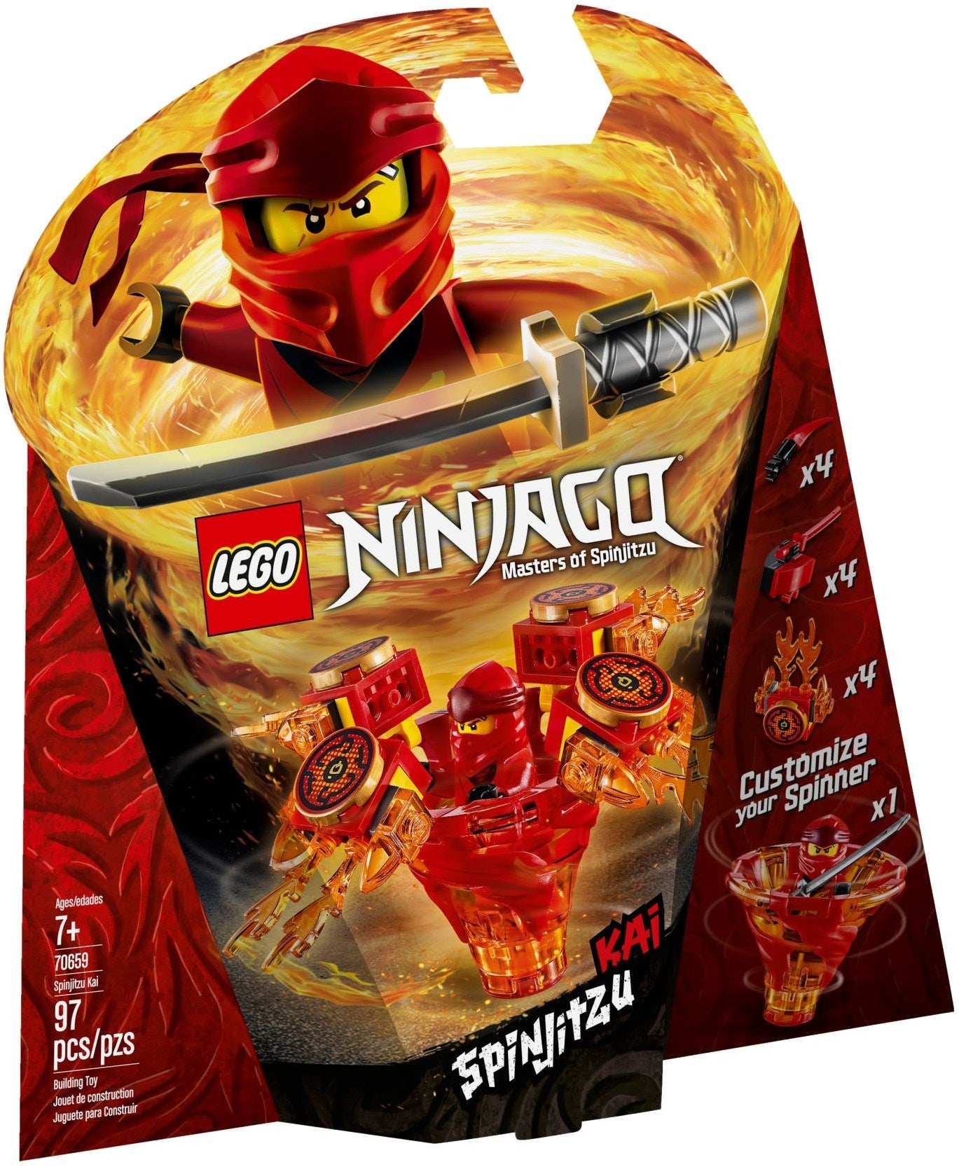 LEGO 70659 Spinjitzu Kai Tornado of Fire Spinner - SuperSaverAU - view 1