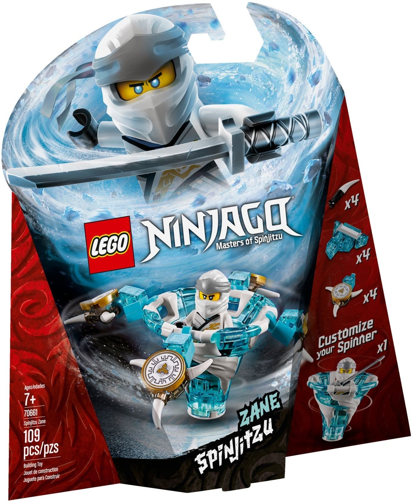 LEGO 70661 Spinjitzu Zane Tornado of Ice Spinner - SuperSaverAU - view 1