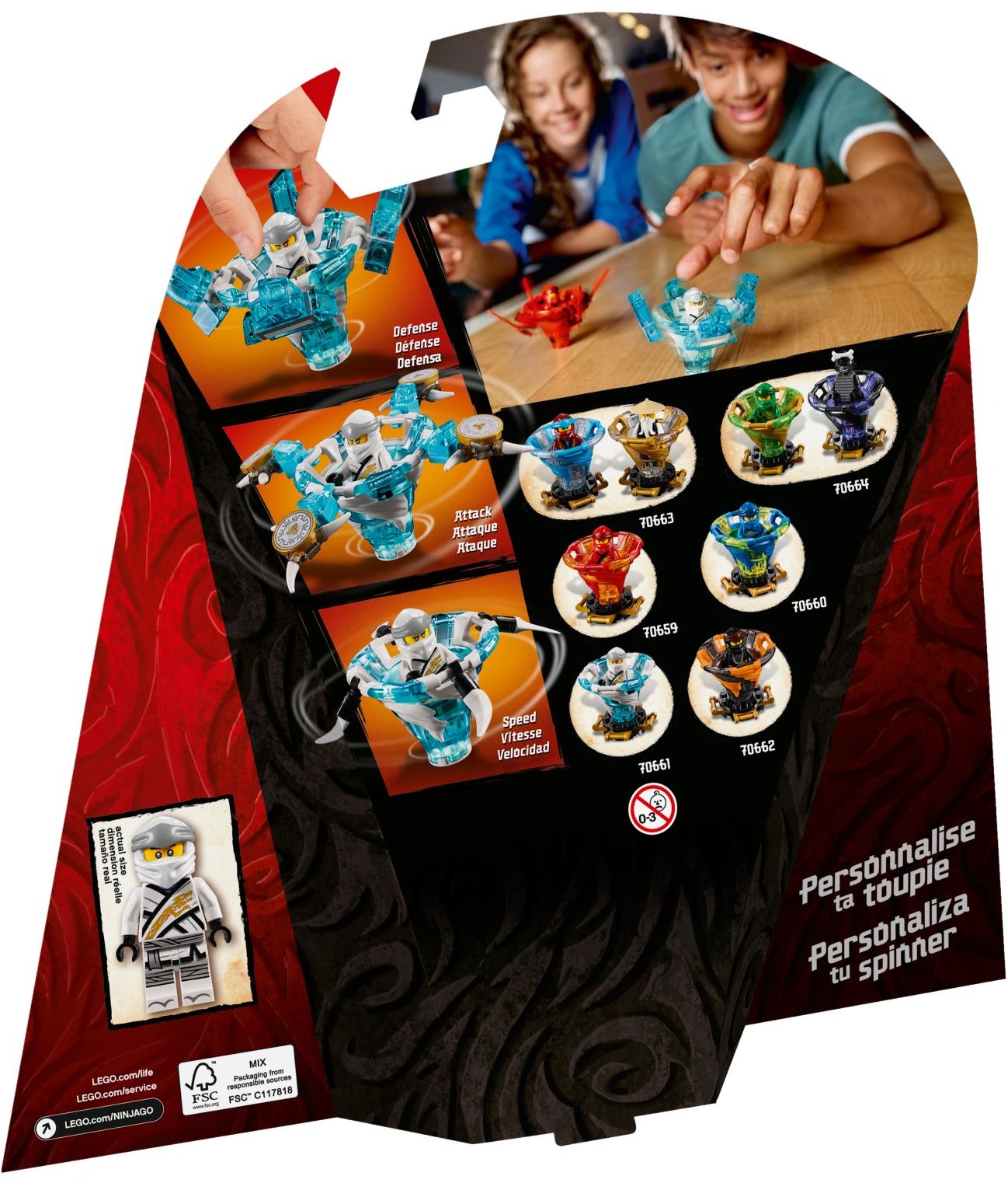 LEGO 70661 Spinjitzu Zane Tornado of Ice Spinner
