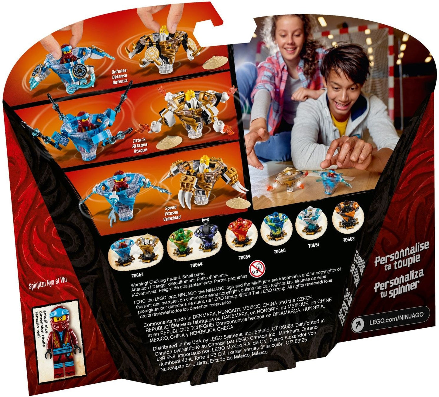 LEGO 70663 Spinjitzu Nya & Wu Ninja Spinner Toys