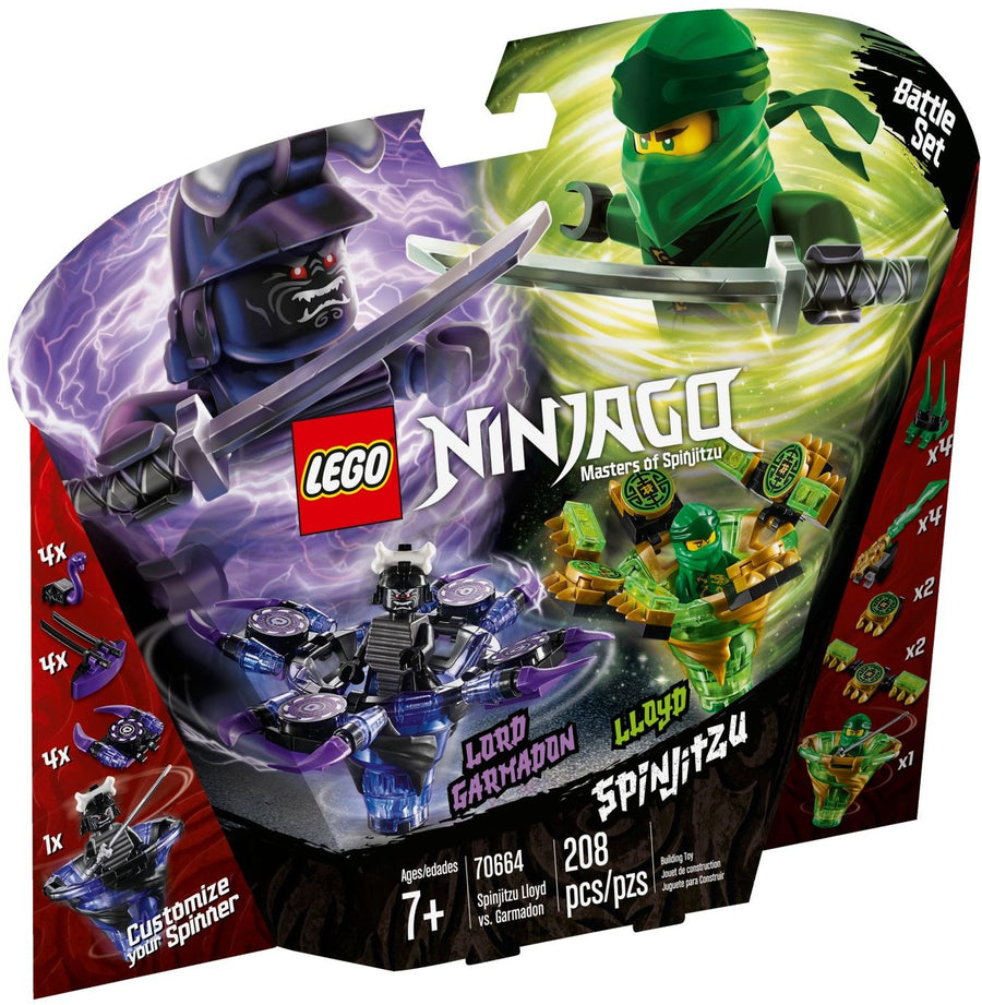 LEGO 70664 Spinjitzu Lloyd vs. Garmadon Ninja Spinner Toy - SuperSaverAU - view 1