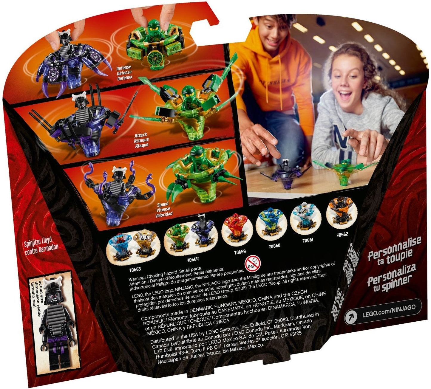 LEGO 70664 Spinjitzu Lloyd vs. Garmadon Ninja Spinner Toy