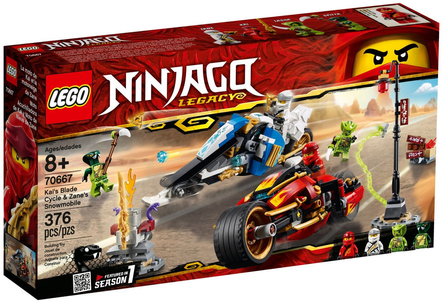 LEGO 70667 Kai's Blade Cycle & Zane's Snowmobile NINJAGO Set - SuperSaverAU - view 1