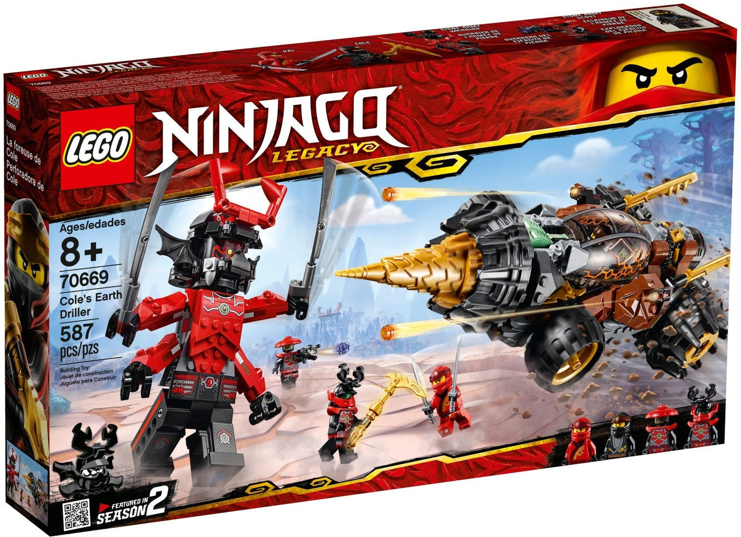 LEGO 70669 Cole's Earth Driller - NINJAGO Drill Toy with Giant Stone Warrior