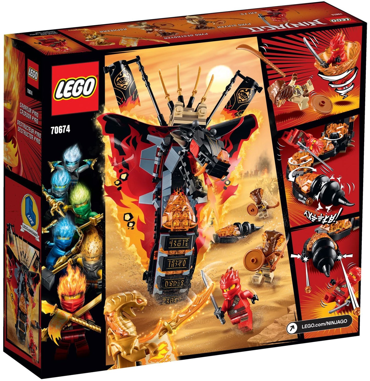 LEGO 70674 Fire Fang Snake Toy Ninja Set