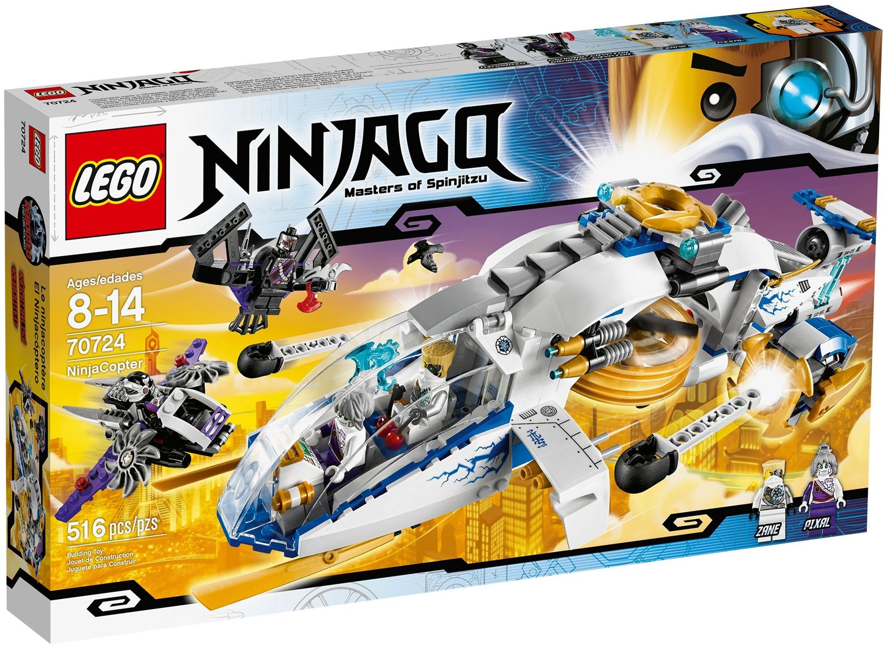 LEGO 70724 NinjaCopter: Aerial Assault with Zane & Pixal - SuperSaverAU - view 1