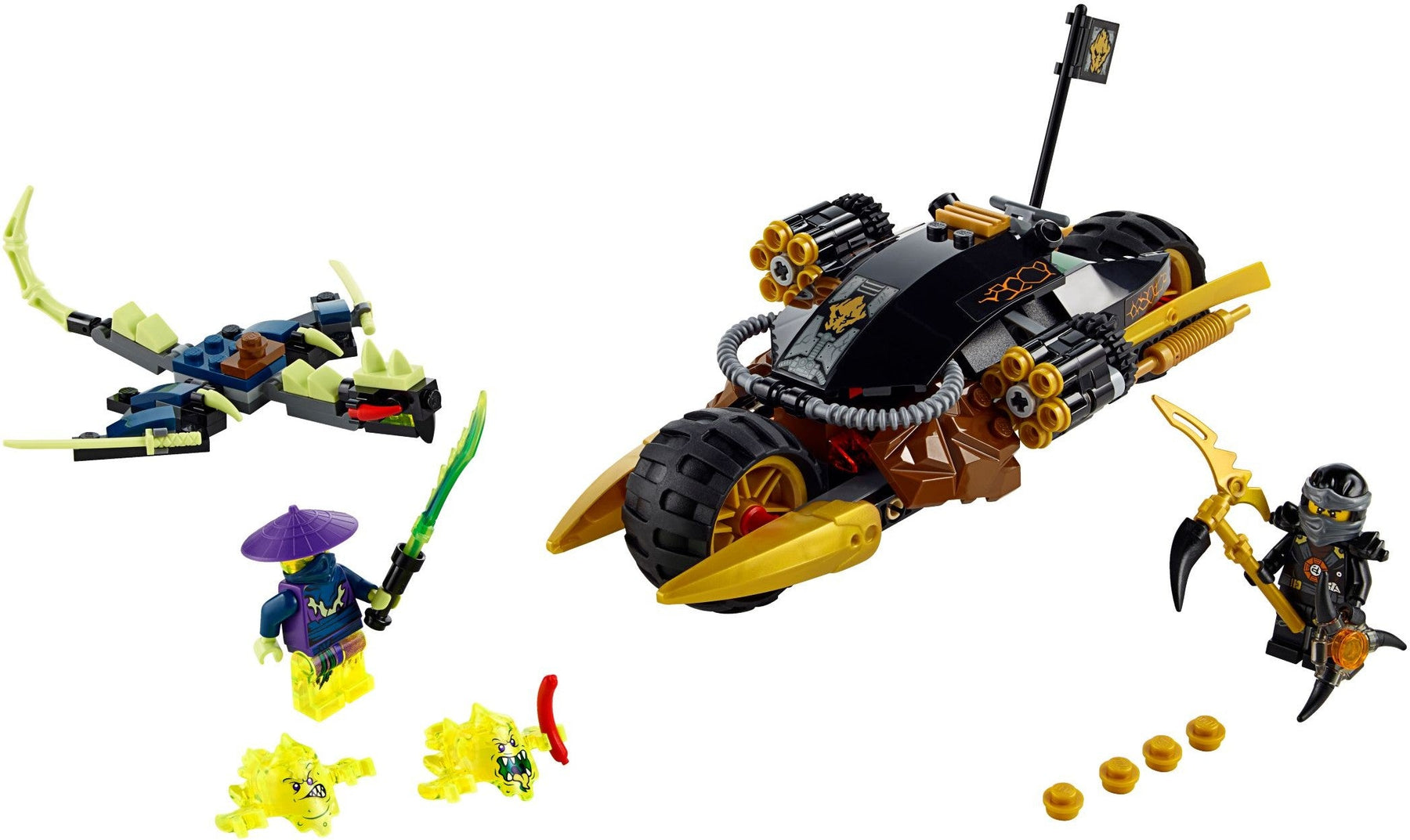 LEGO 70733 Cole's Blaster Bike vs. Ghost Dragon - SuperSaverAU - view 6