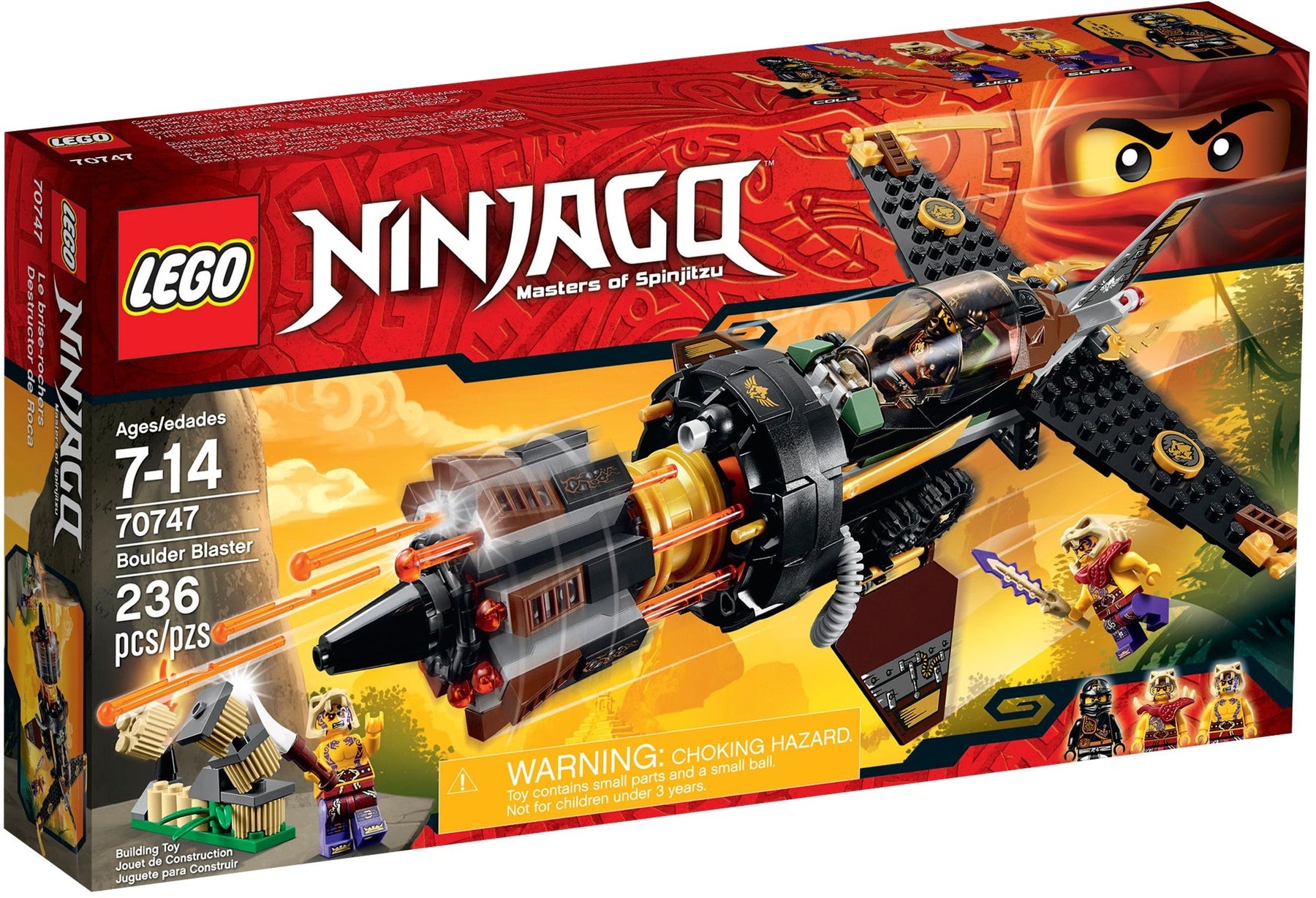 LEGO 70747 NINJAGO Boulder Blaster: Cole vs. Anacondrai - SuperSaverAU - view 1