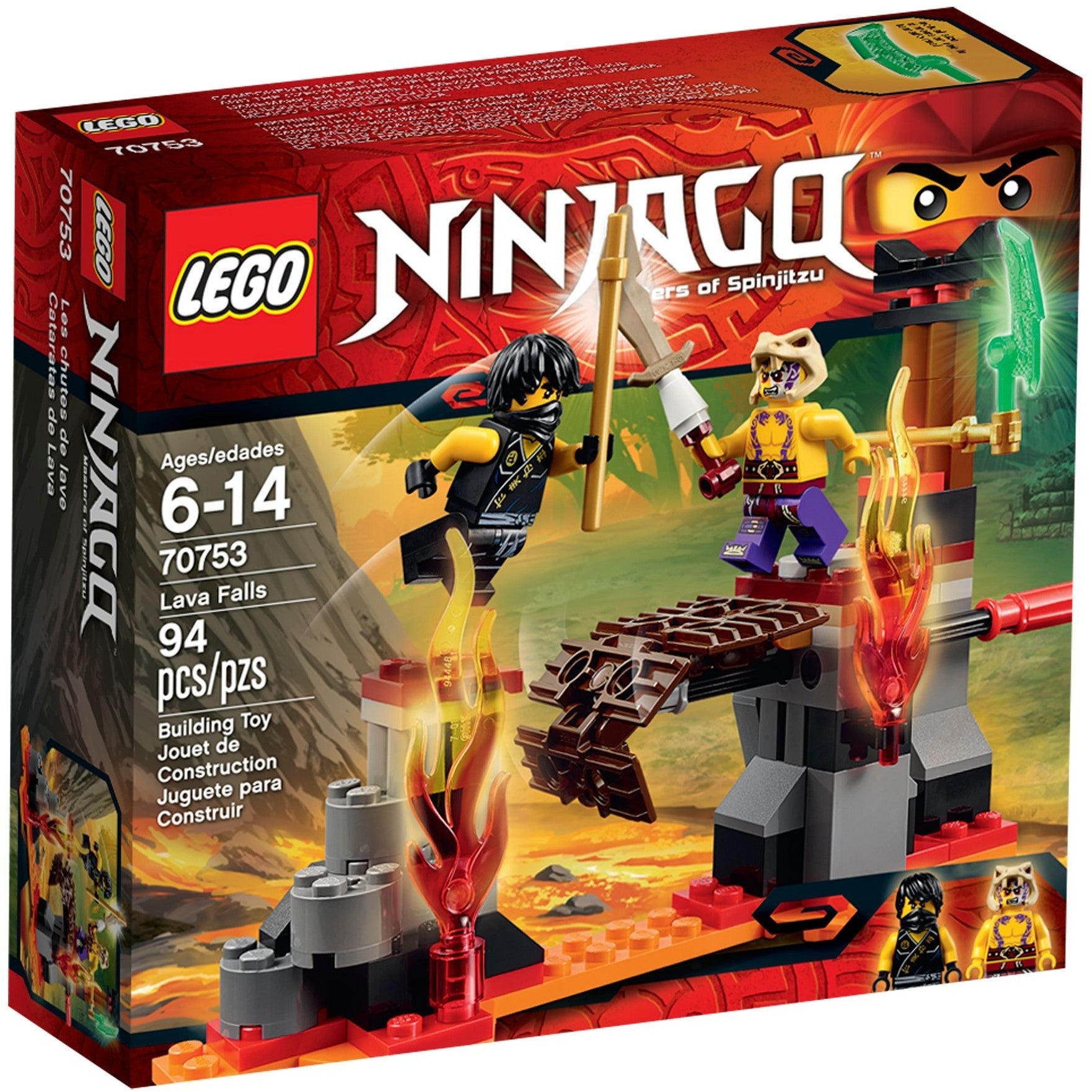 LEGO 70753 Lava Falls - Cole vs. Sleven NINJAGO Tournament Battle - SuperSaverAU - view 1