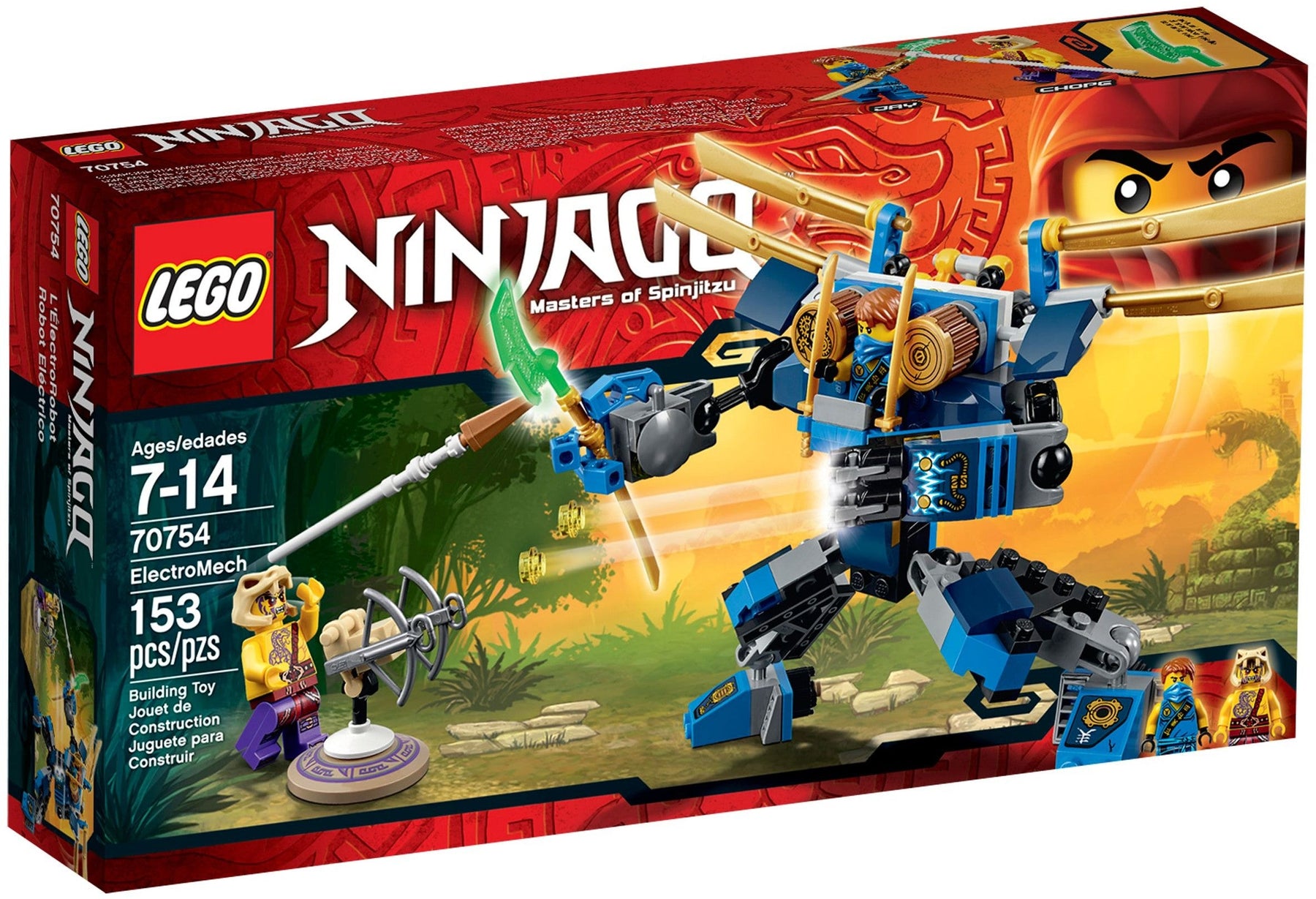 LEGO 70754 ElectroMech Jay vs. Chope Ninja Mech Building Set - SuperSaverAU - view 1