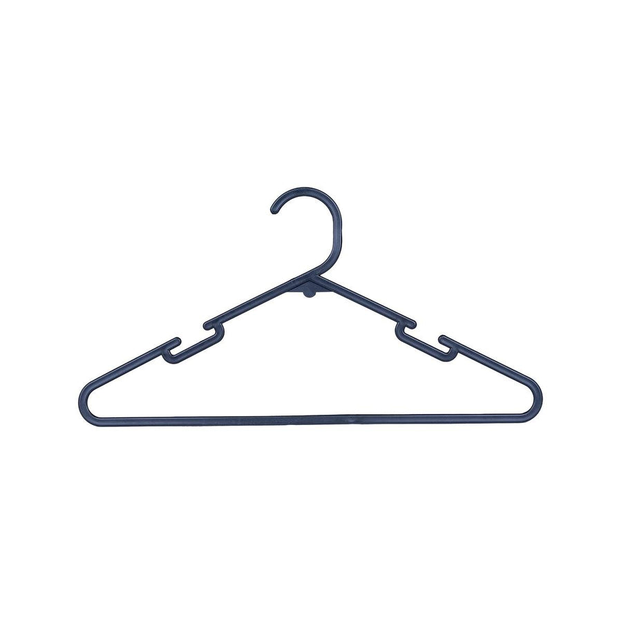 All Set Black Plastic Clothes Hanger 12 Pack - 385mm x 200mm - Anti-Slip Design - SuperSaverAU - view 1