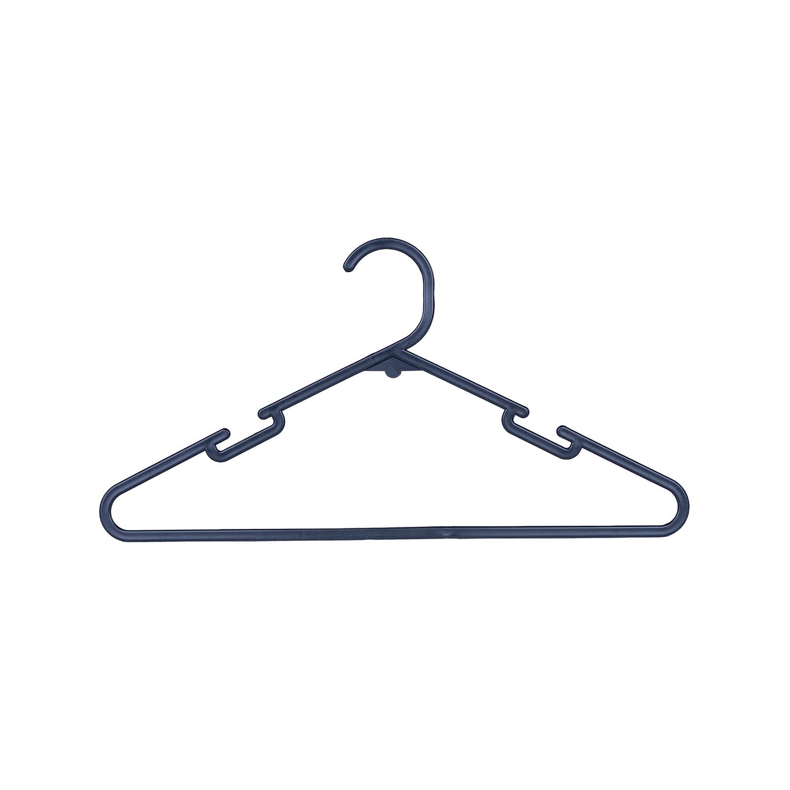 All Set Black Plastic Clothes Hangers - 12 Pack