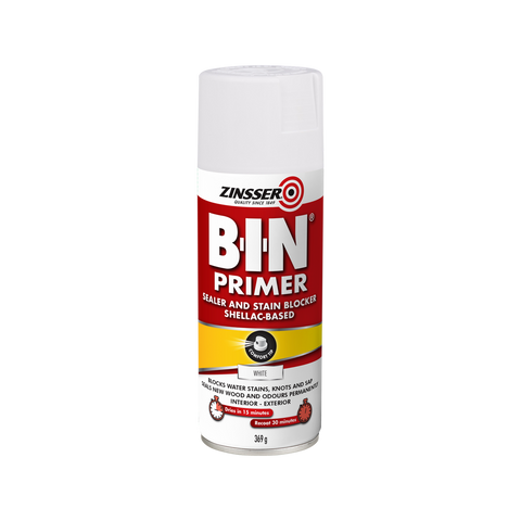 Zinsser B I N Primer Sealer 369g Shellac Based Stain Blocker Spray - SuperSaverAU - view 1