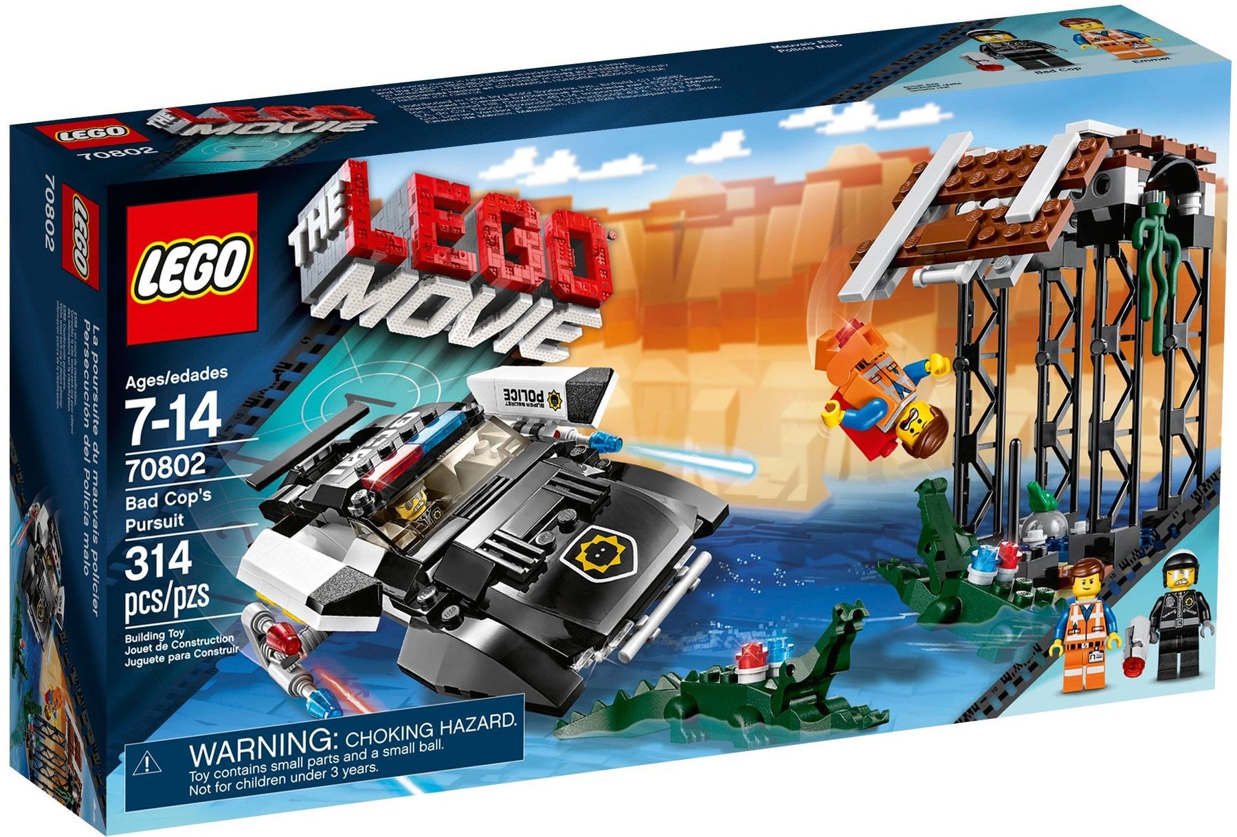 LEGO 70802 Bad Cop's Pursuit: Flying Police Car Chase - SuperSaverAU - view 1
