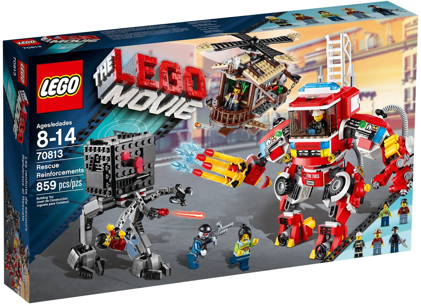 LEGO 70813 Rescue Reinforcements: Fire Mech & Helicopter vs. Micro Manager