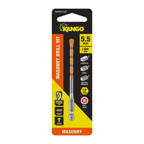 Kango 5.5 x 100mm 1/4" Masonry Drill Bit KMDB551003