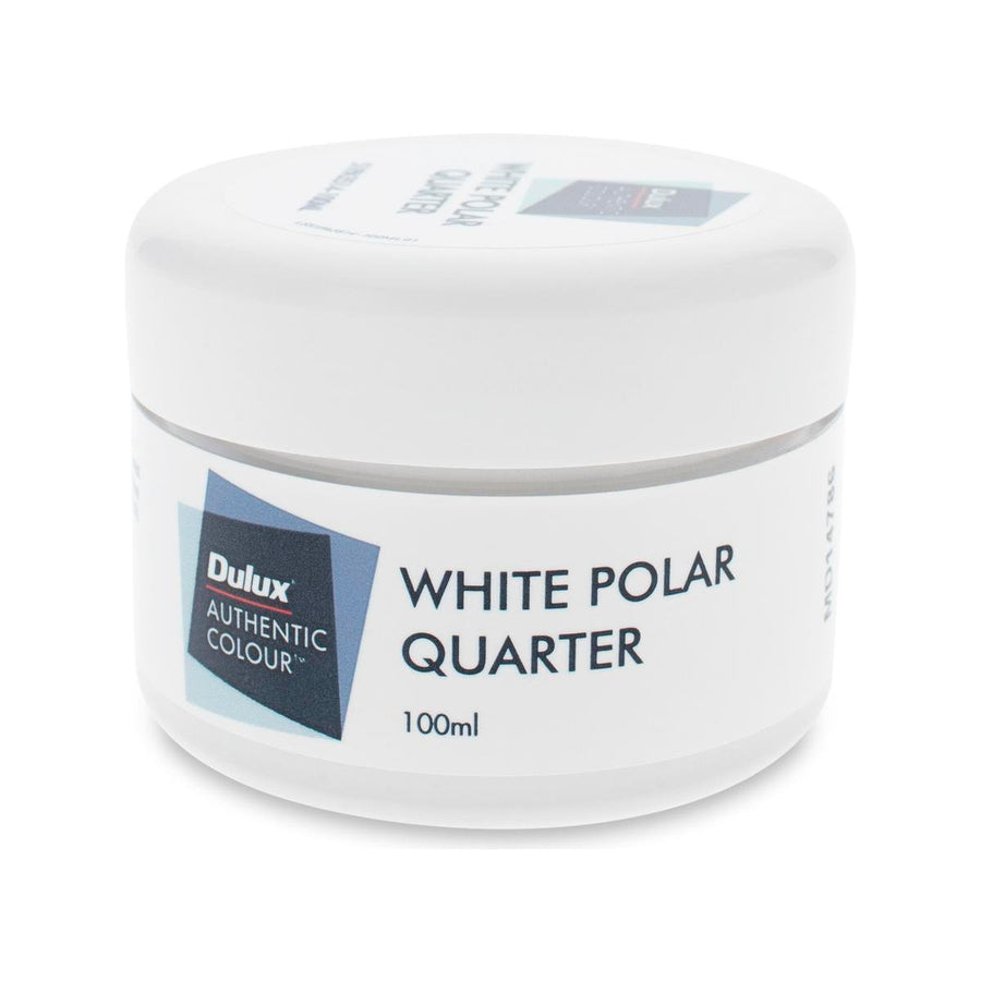 Dulux White Polar Quarter Sample Pot 100ml Water Based Low Sheen - SuperSaverAU - view 1