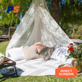 Permastik Large Mosquito Bed Net Kit White Polyester