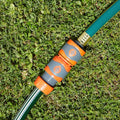 Pope 12mm Comfort Grip Hose Connector - Snap-On Flow Through Fitting, Orange/Grey