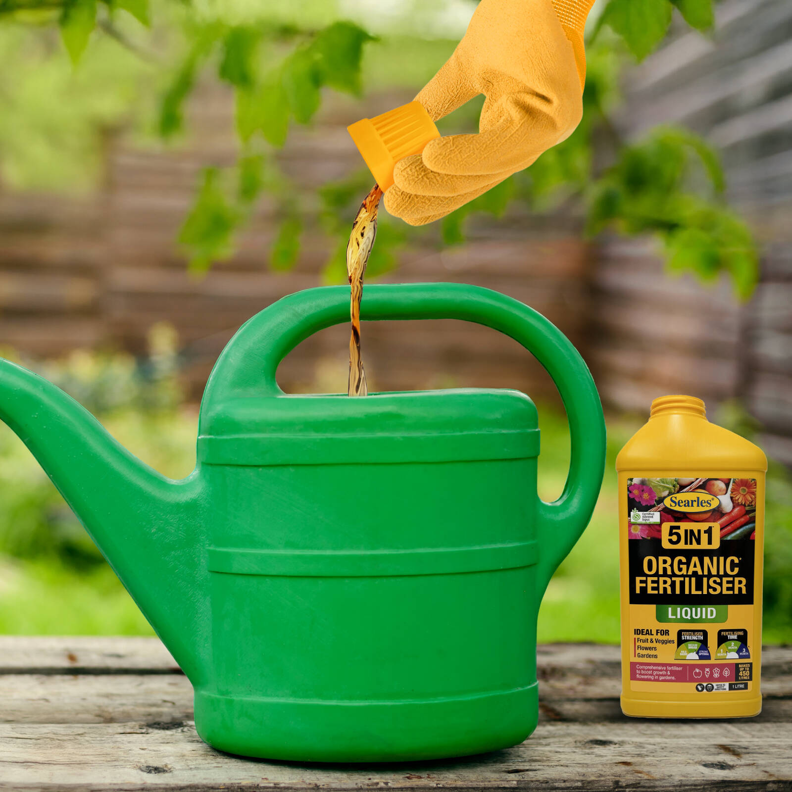 Searles 5 in 1 Organic Liquid Fertiliser Concentrate 1L - Safe for Vegetables and All Plants