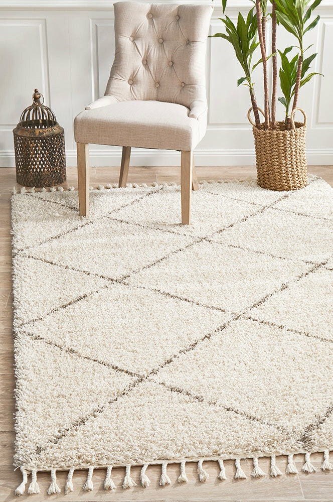 Rug Culture Saffron Large Rug 290x200cm - Natural Polypropylene, Jute Weft Backing - SAF22NAT290X200