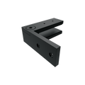 Protectoral Wall to Glass Clamp - 27 x 80 x 80mm - 316 Stainless Steel - Black Matt - SuperSaverAU - view 1