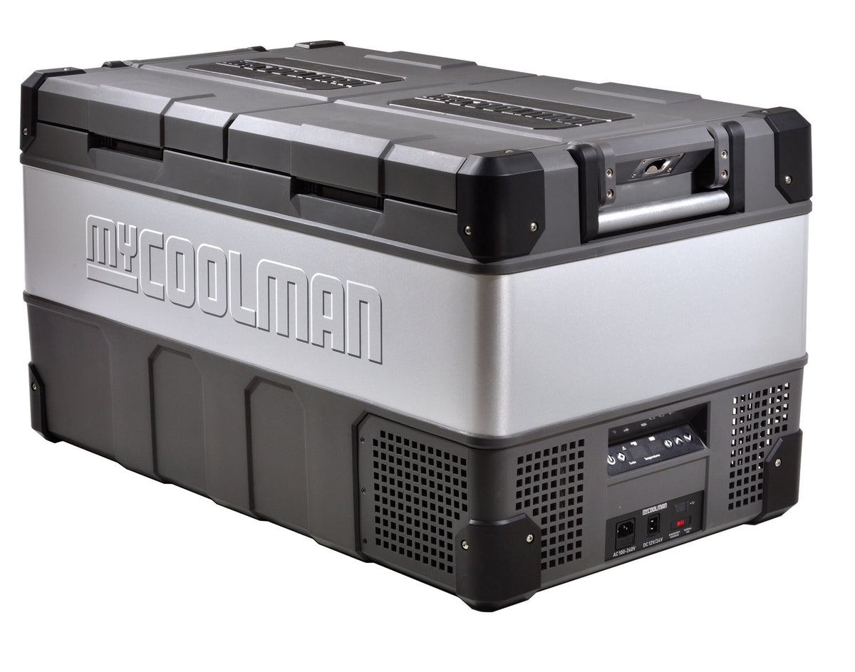 myCOOLMAN 96L dual zone portable fridge - Dual climate zones, Bluetooth app - Grey - CCP96DZ