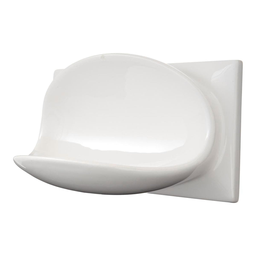 Roberts Designs White Tile Soap Holder 200x100mm Ceramic Gloss Finish - SuperSaverAU - view 1