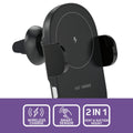 Antsig 15W Wireless Car Charger - Automatic One-Hand Operation - Vent & Suction Mount - 110mm x 50mm x 70mm - SuperSaverAU - view 4