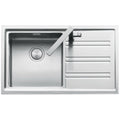 Barazza Easy single bowl sink with right hand drainer - 32L bowl, 304 stainless steel - EASY100L