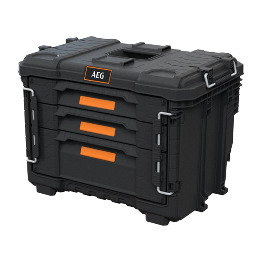 AEG Quickstack 2.0 3-Drawer Toolbox - 385mm x 411mm x 566mm - Durable Storage - SuperSaverAU - view 1