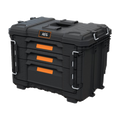 AEG QUICKSTACK 2.0 3 Drawer Toolbox with Removable Dividers, Stackable Storage