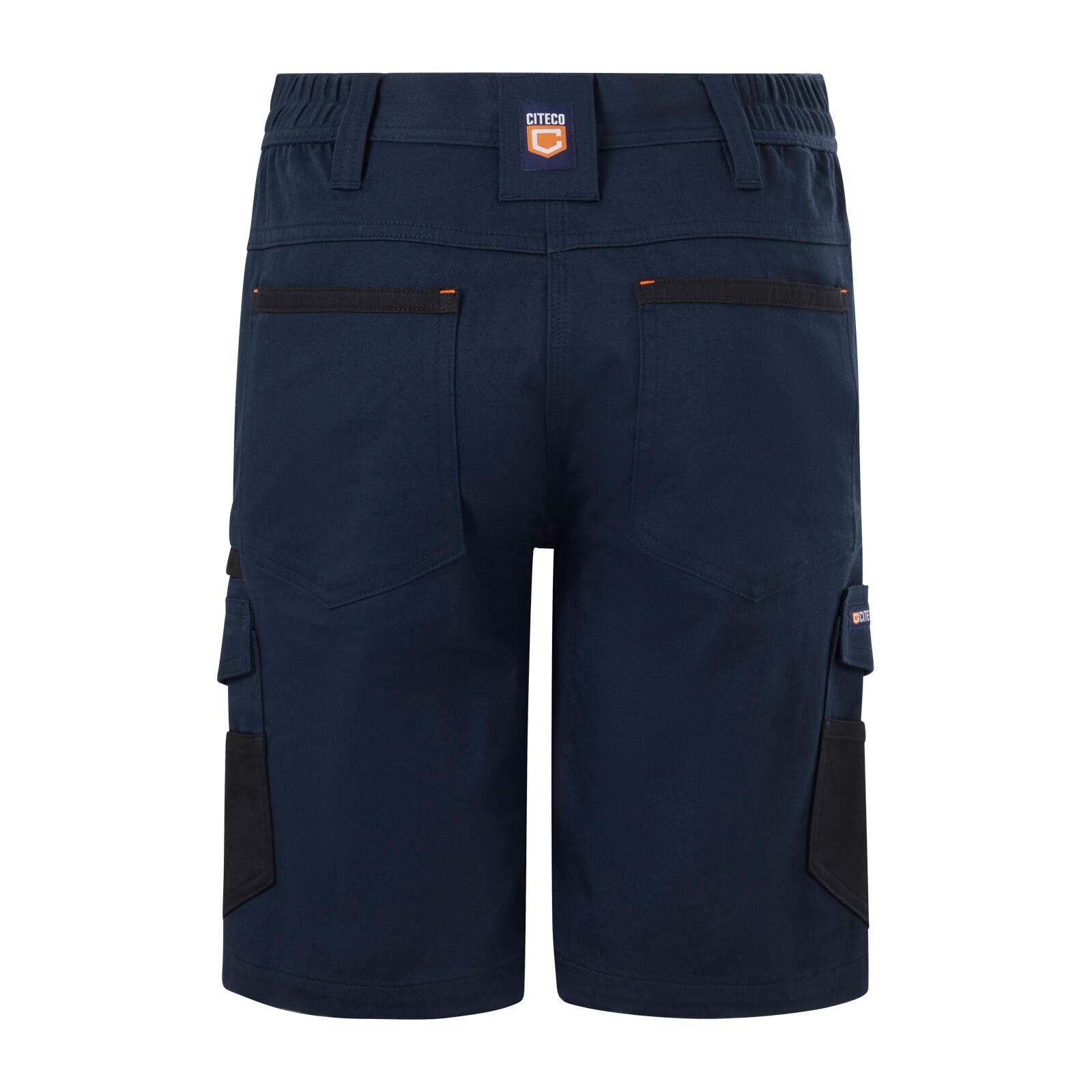 Citeco Women's Navy Cotton Stretch Mid Shorts - Size 8