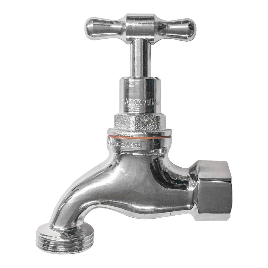 Kinetic 15mm Chrome Male & Female Garden Tap - Lead-Free Brass - Durable - SuperSaverAU - view 1