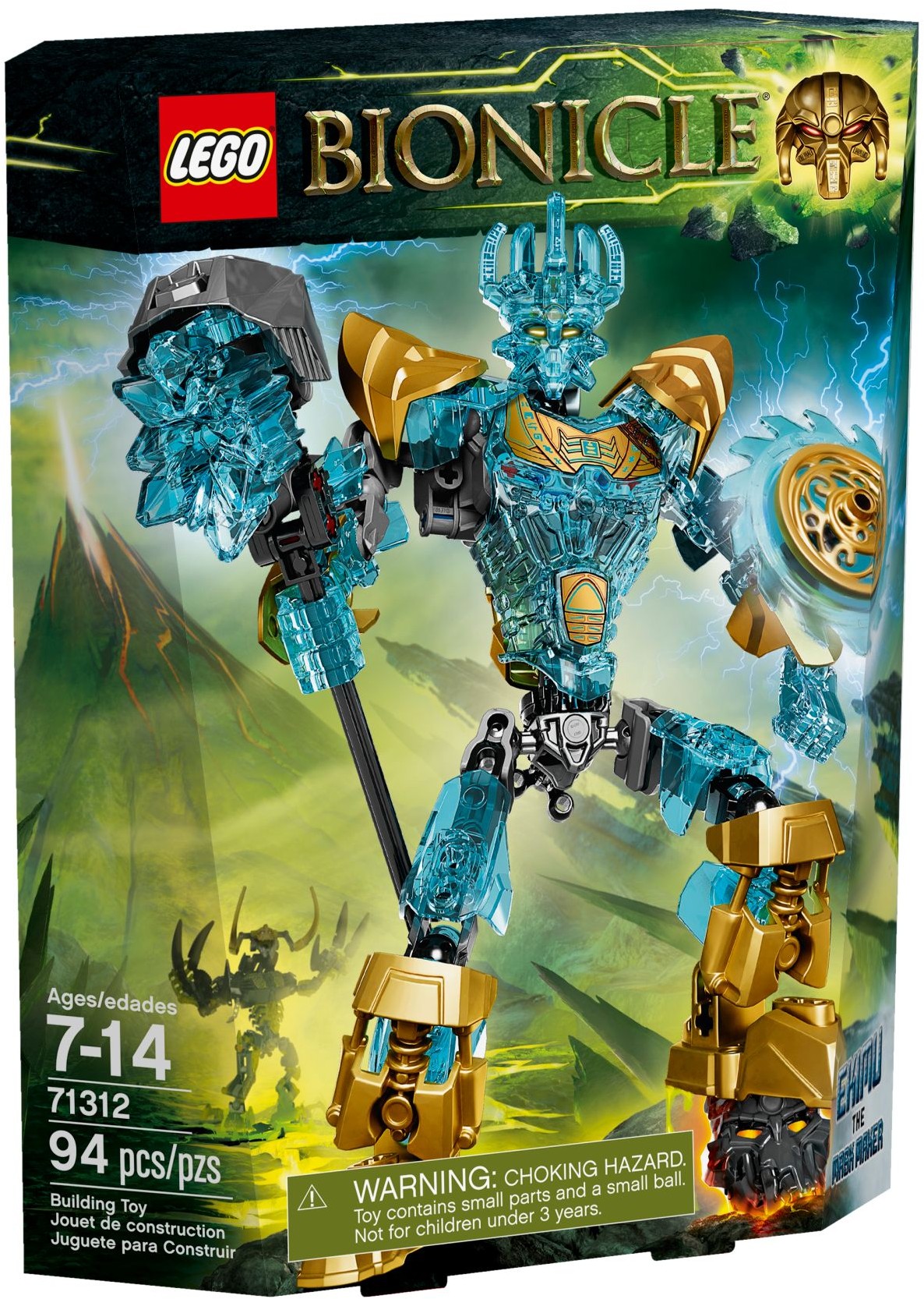 LEGO 71312 Ekimu the Mask Maker: Bionicle Hero with Crystal Hammer - SuperSaverAU - view 1