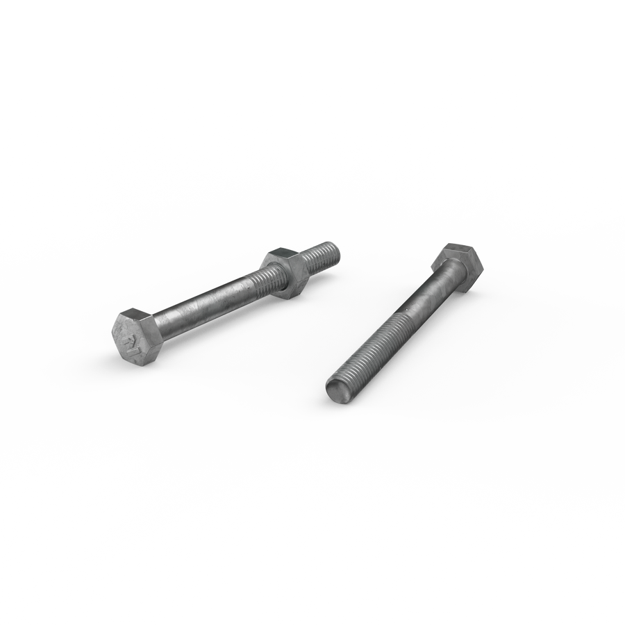 Zenith Hot Dipped Galvanised Hex Head Bolt - M6 x 60mm - 4.6 Grade Steel - 1 Pack - SuperSaverAU - view 1