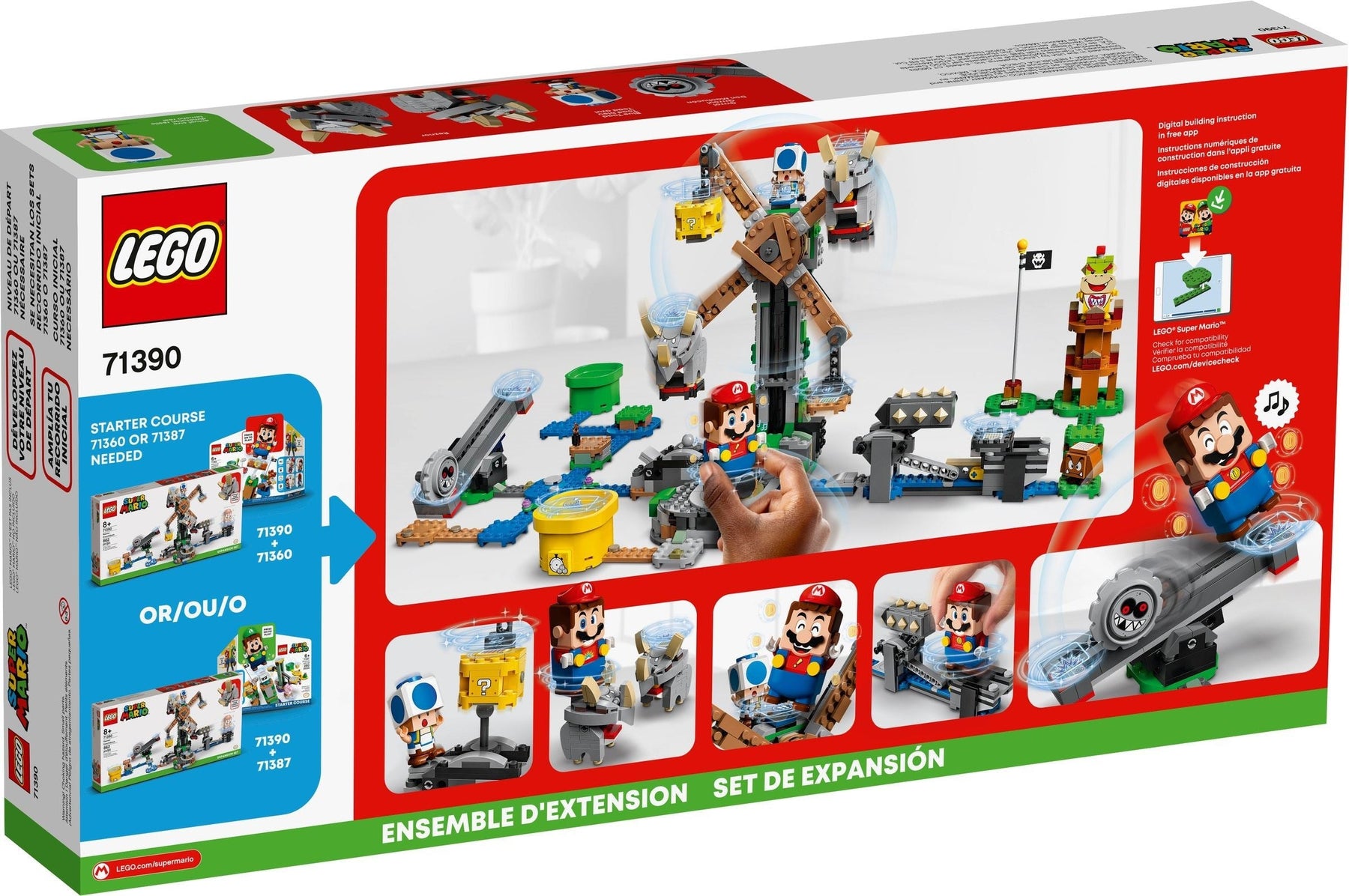 LEGO 71390 Reznor Knockdown Expansion Set - Super Mario - SuperSaverAU - view 2
