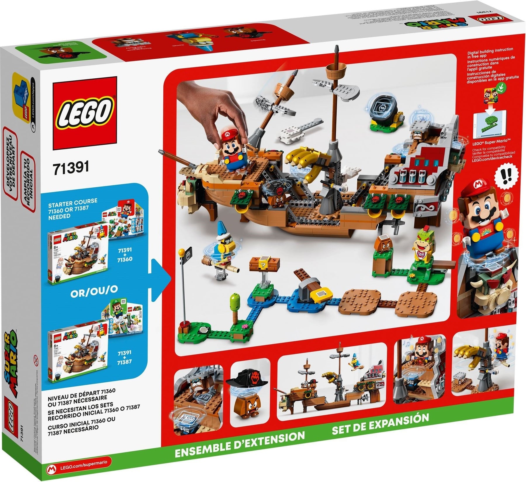LEGO 71391 Bowser's Airship Expansion Set - SuperSaverAU - view 2