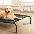 Cooling Elevated Dog Bed - Black, XXL 137 x 90 x 20cm - Breathable Textilene Mesh, Skid Resistant Feet, Holds 60kg
